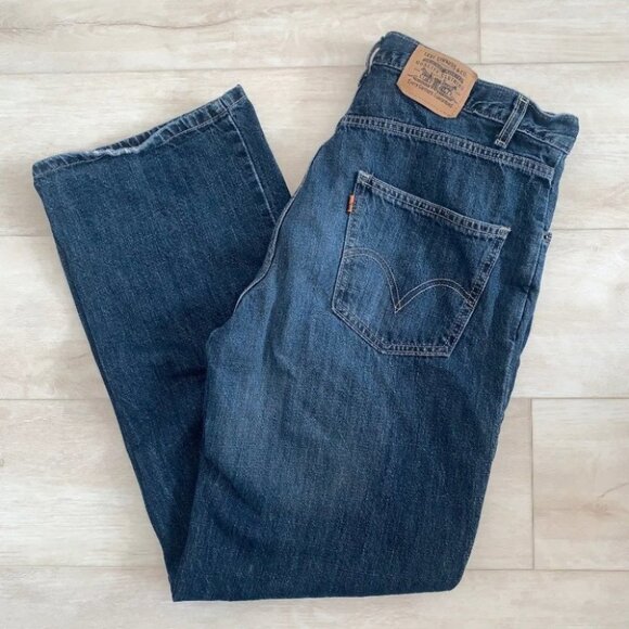 Levi’s Vintage Jeans Men’s Size 36x32 Dark Wash Straight Leg Orange Tab - Picture 2 of 11